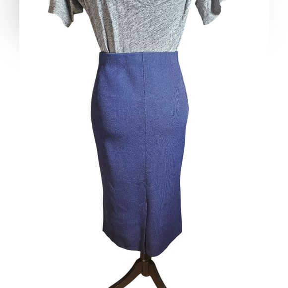 Vintage Ralph Lauren Collection Purple Label Navy Blue Pencil Skirt Medium - Picture 3 of 8